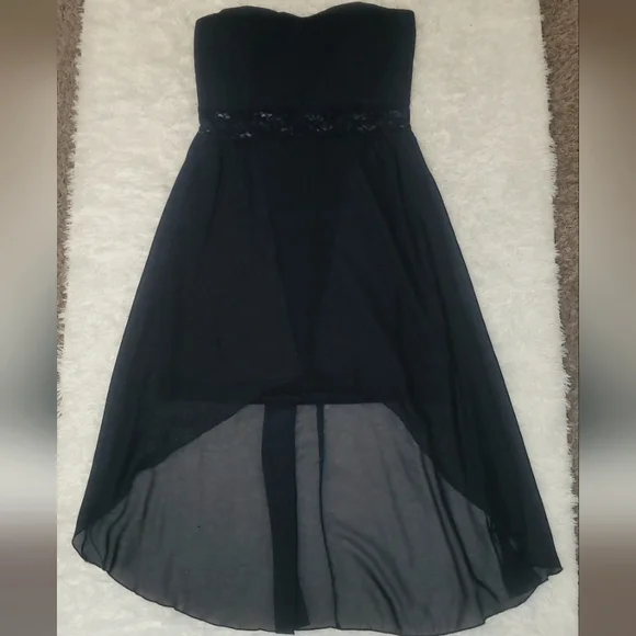 green emerald velvet dress Black Knit Flowy Midi Dress Xs main image 1